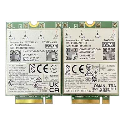T77W968 DW5821e 4G LTE Module - Plug & Play M.2 WWAN Solution DW5821e (T77W968) Qualcomm X20 LTE Modem M.2 Key B WWAN Card T77W968 DW5821e 4G LTE Module for  Latitude 7300 7400 7540 7740