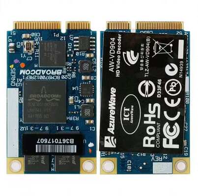 BCM970012 Crystal HD Decoder Card 1080p H.264 MPEG2 VC-1 Hardware Acceleration  High Profile BCM970012 Mini PCIe Card HD Video Playback Decoder